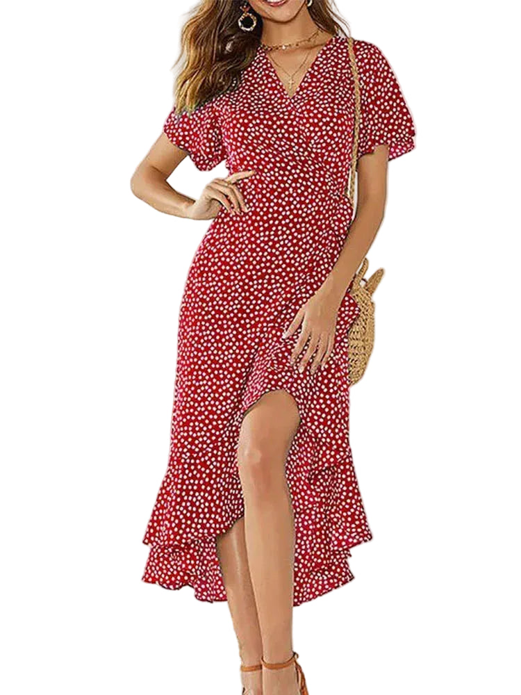 Robe Longue de Plage Boho à Volants 10