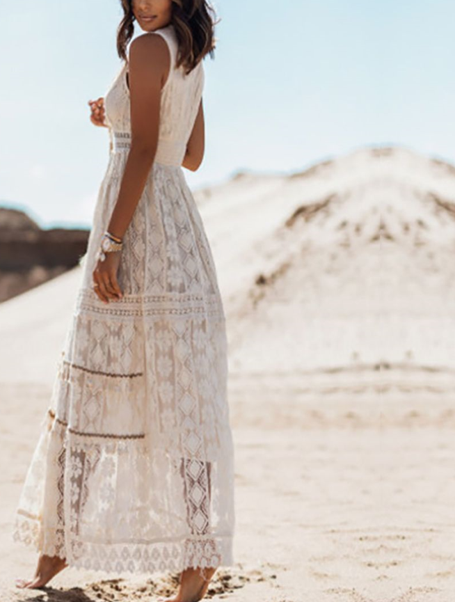 Robe Maxi Boho Femme Style Évasé 3