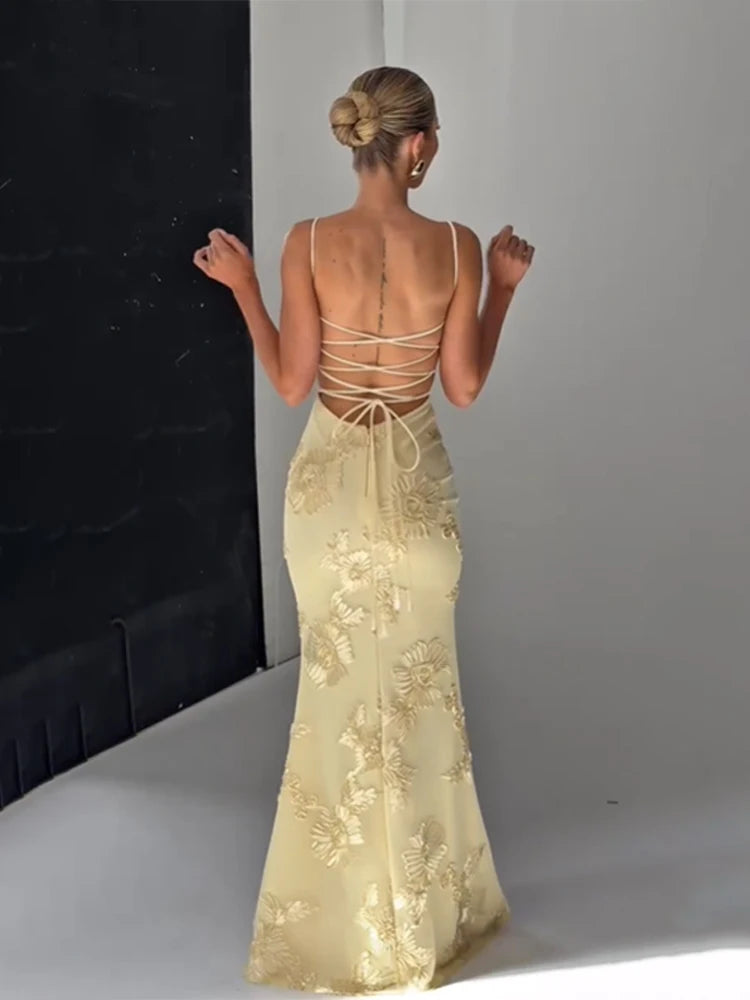 Robe Maxi Fleurie Sans Manches Pour Femmes 2