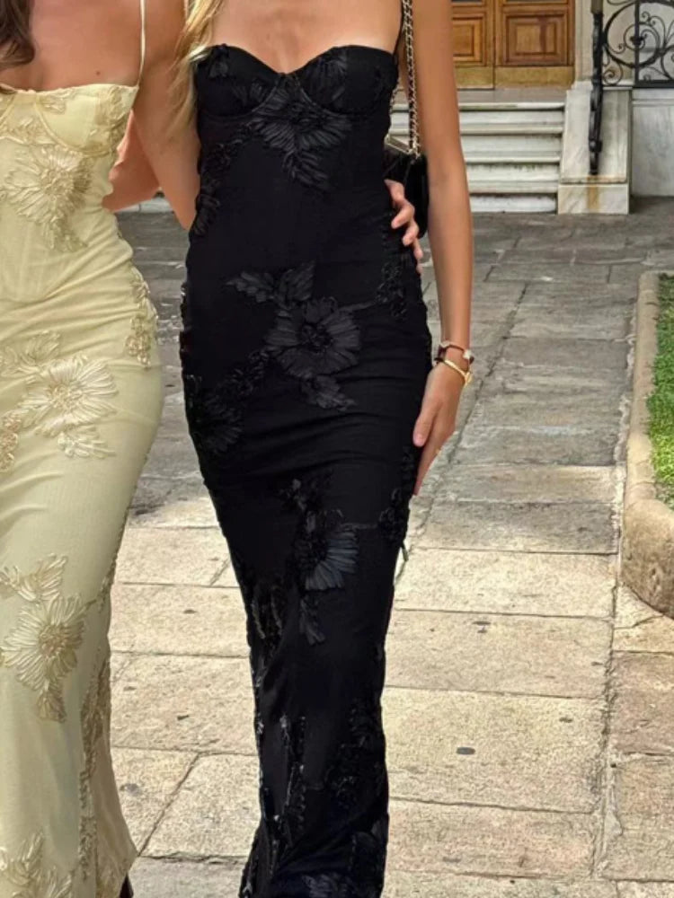 Robe Maxi Fleurie Sans Manches Pour Femmes 6