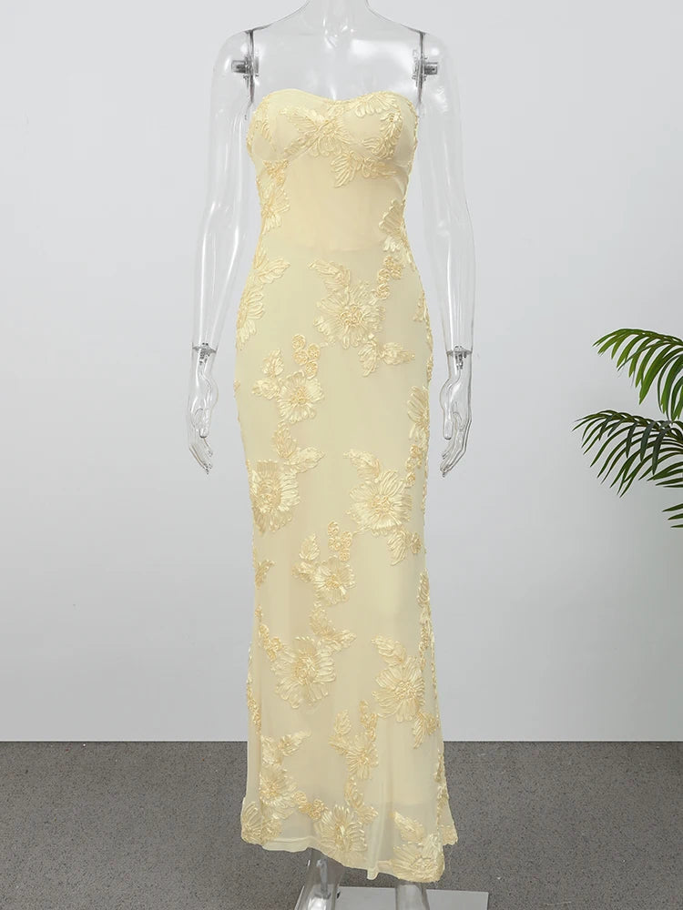 Robe Maxi Fleurie Sans Manches Pour Femmes 7