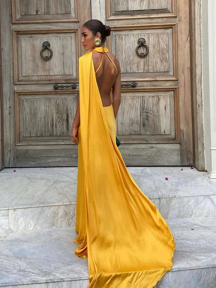 Robe Maxi à Col Licou pour Femmes 1