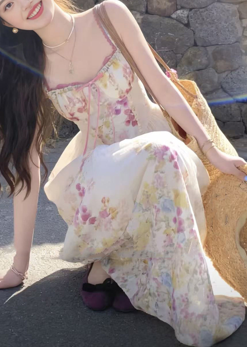 Robe Maxi à Imprimé Abricot pour Femmes 4
