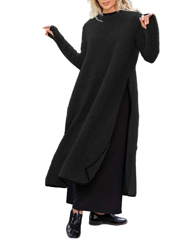 Robe Midi Longue Fendue Ample 0