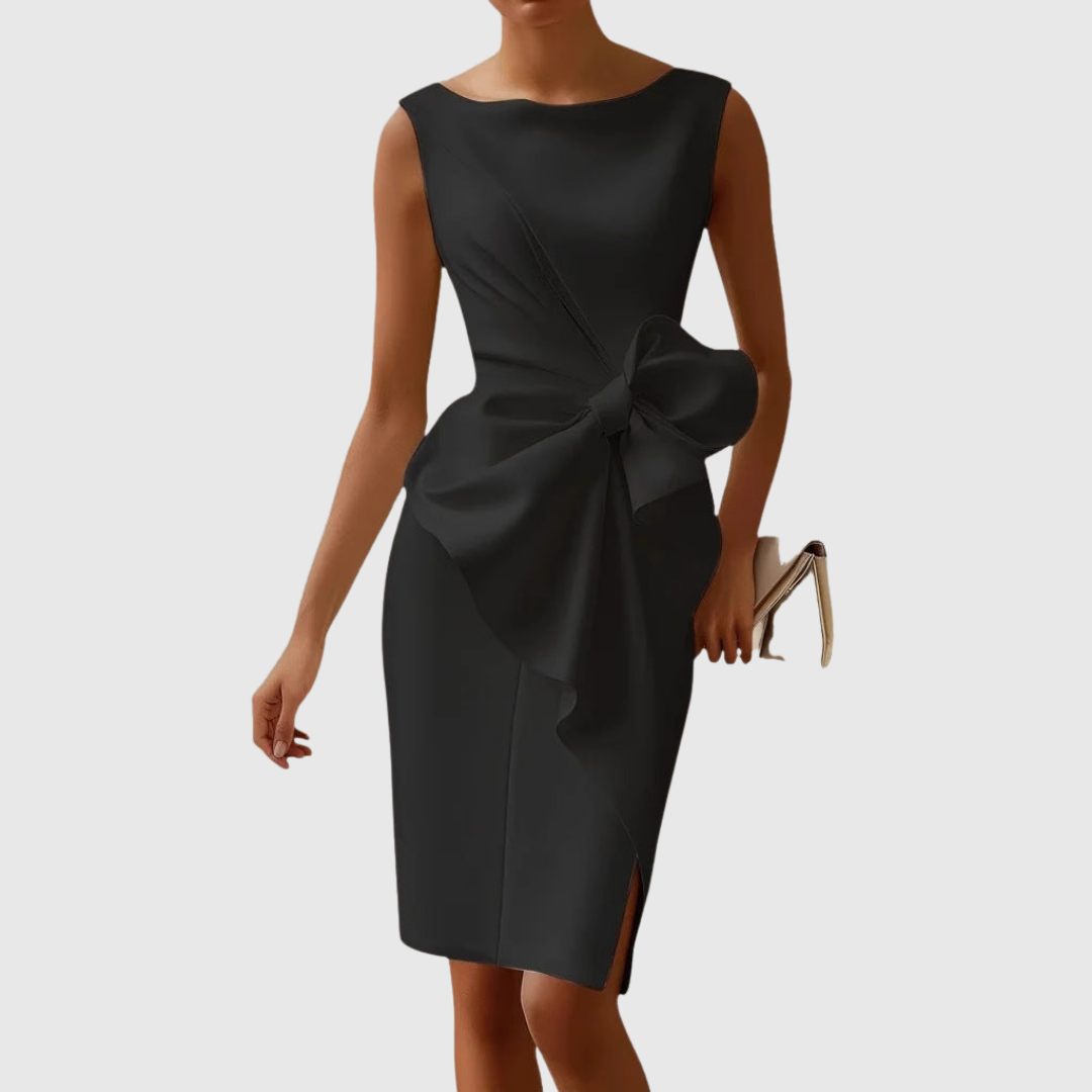 Robe Midi Sans Manches Chic 0