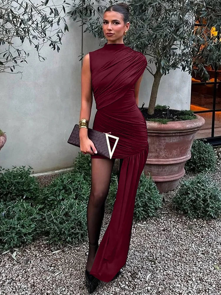 Robe Mini Drapée pour Femmes 6