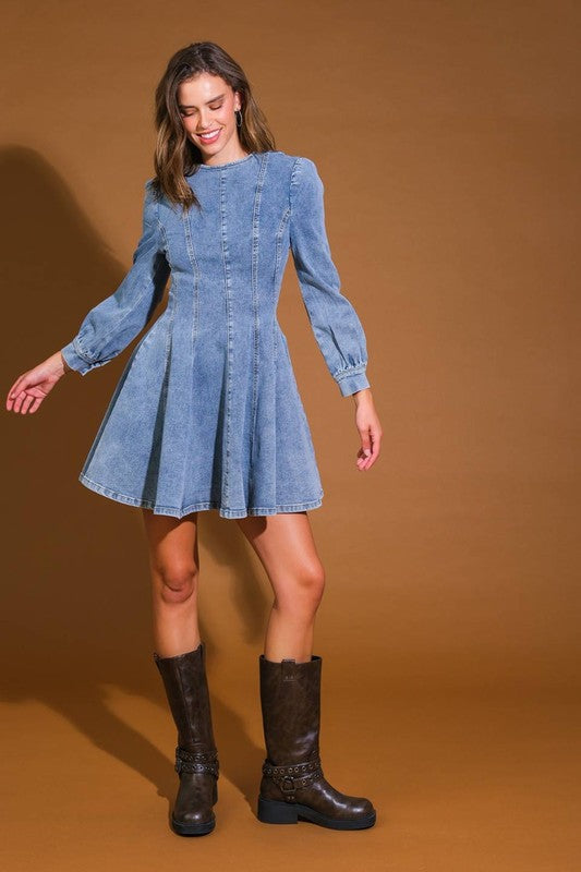 Robe Mini en Jean pour Femme Style Skater 1