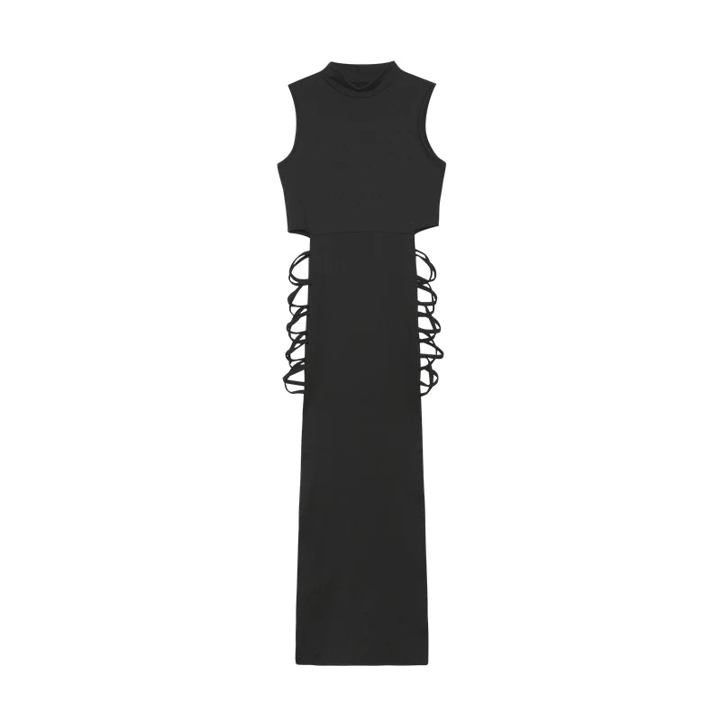 Robe Moulante Croisée Sans Manches 5
