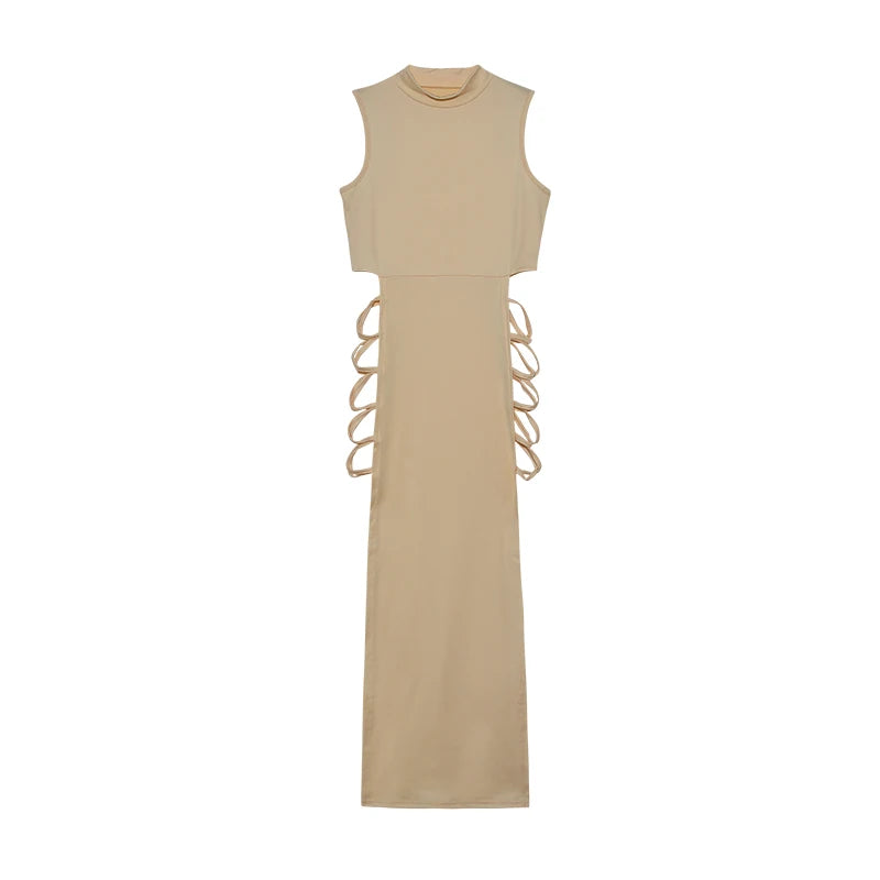 Robe Moulante Croisée Sans Manches 6