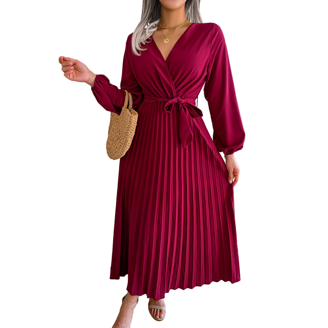 Robe Plissée pour Femmes Chic 0