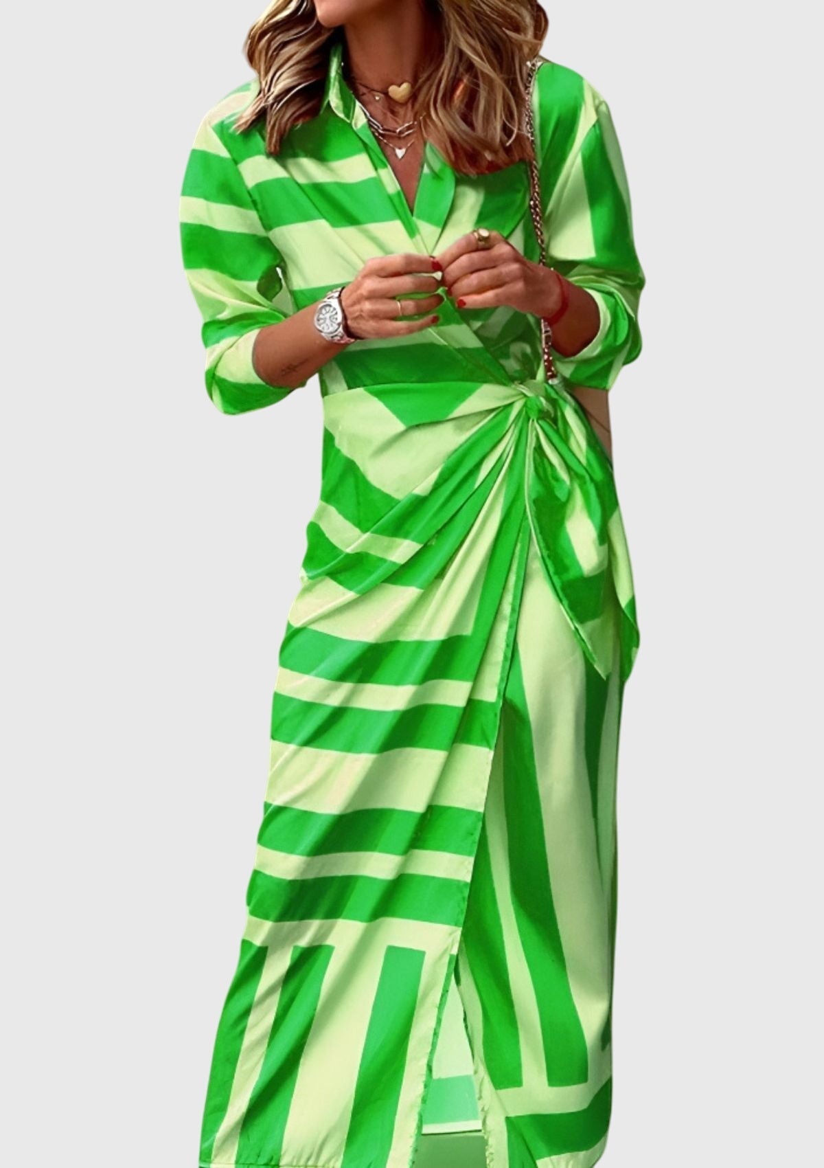 Robe Portefeuille Femme Imprimé Chic 8