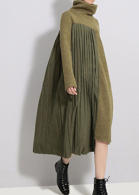 Robe Printanière en Tricot Épais Patchwork 2