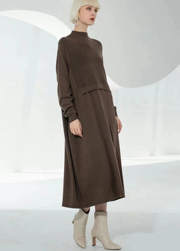 Robe Pull Bohème à Col Roulé 2