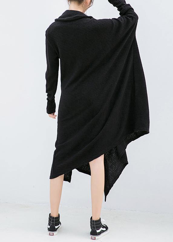 Robe Pull Femme Asymétrique à Col Haut 2