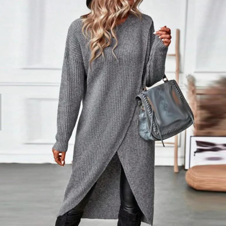 Robe Pull Femme Tricotée Chic Mi-Mollet 2