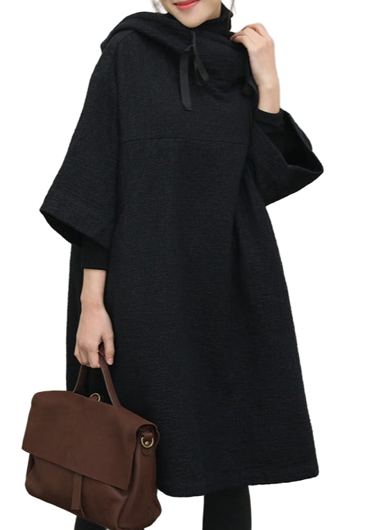 Robe à Capuche Femme Style Décontracté 0