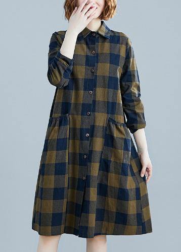 Robe à Carreaux pour Femmes avec Poches 1