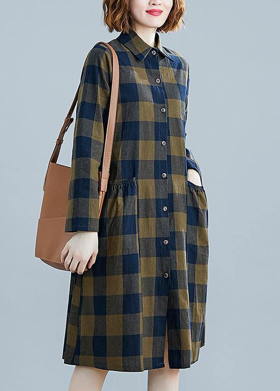 Robe à Carreaux pour Femmes avec Poches 2