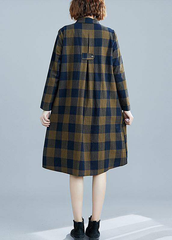 Robe à Carreaux pour Femmes avec Poches 3