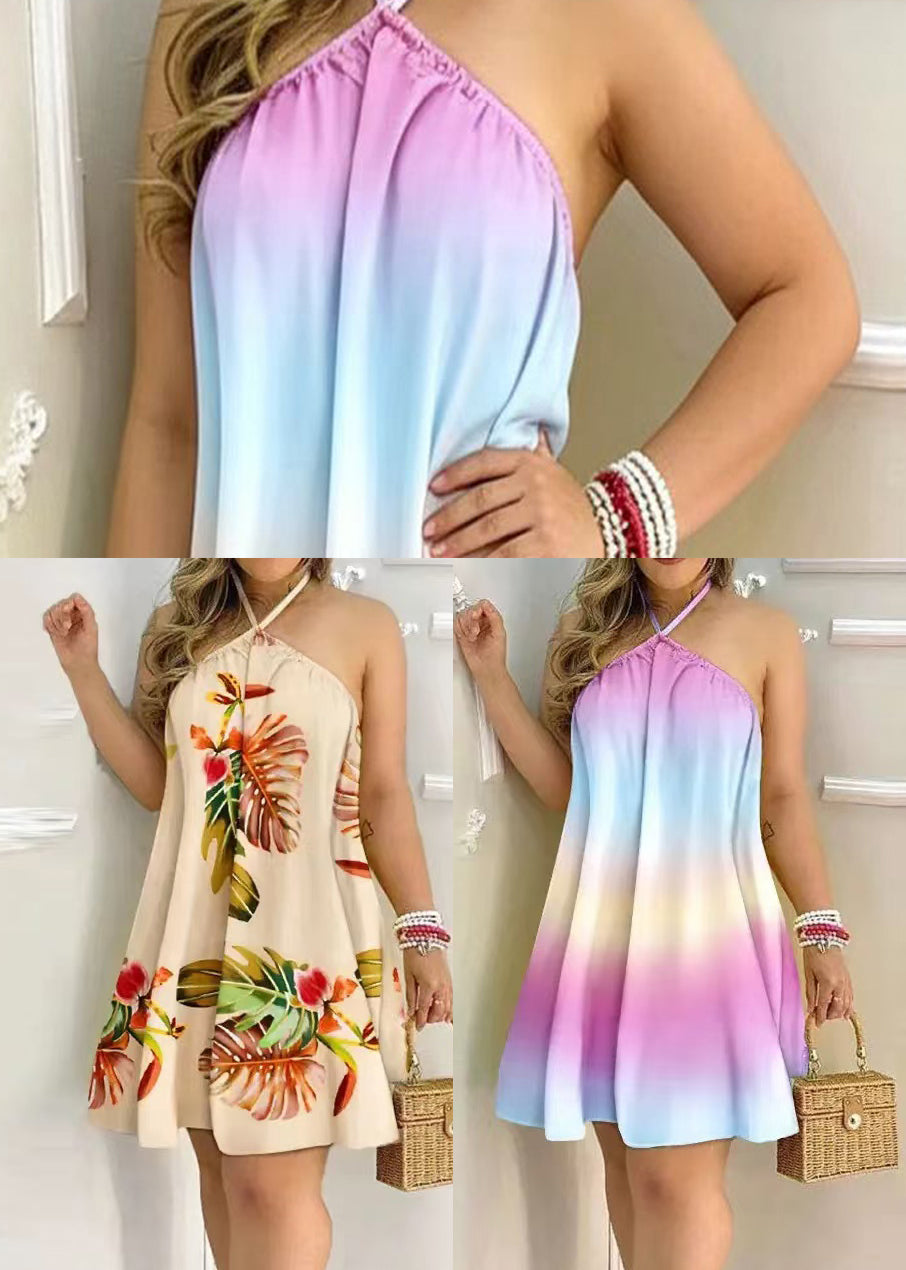 Robe courte femme dos nu style estival 4