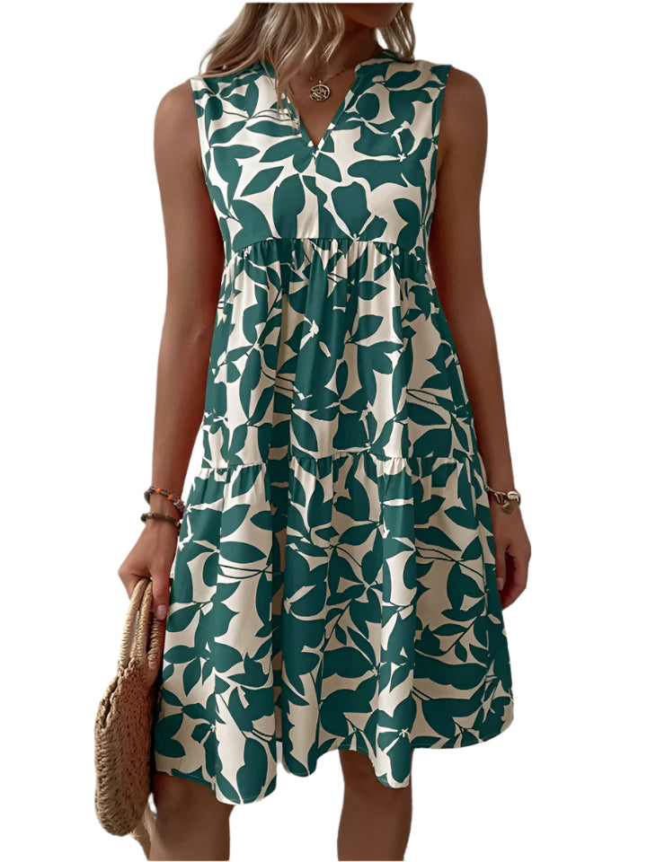Robe d'Été Femme A-Ligne à Motif Floral 0