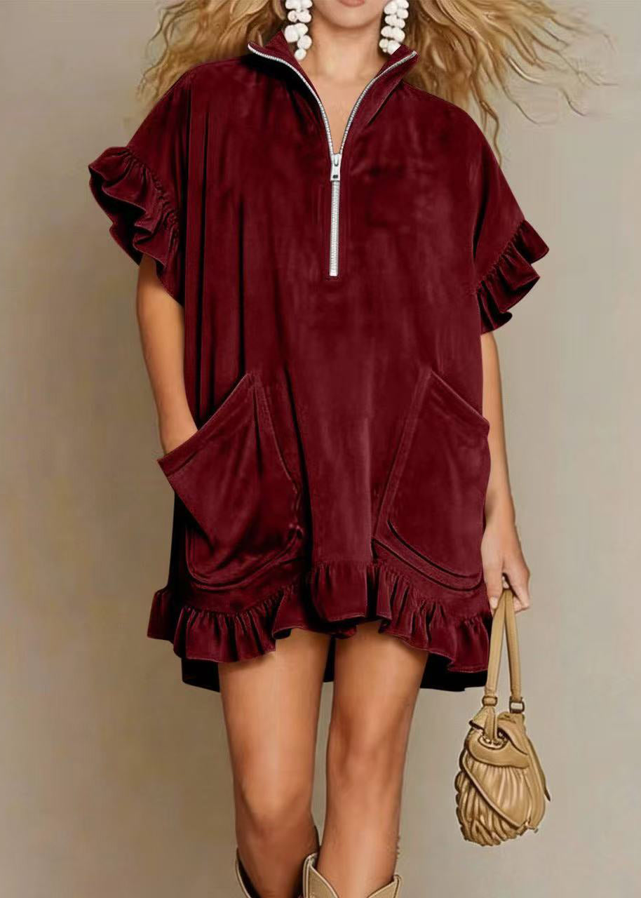 Robe d'Été Longue Femme à Volants 0