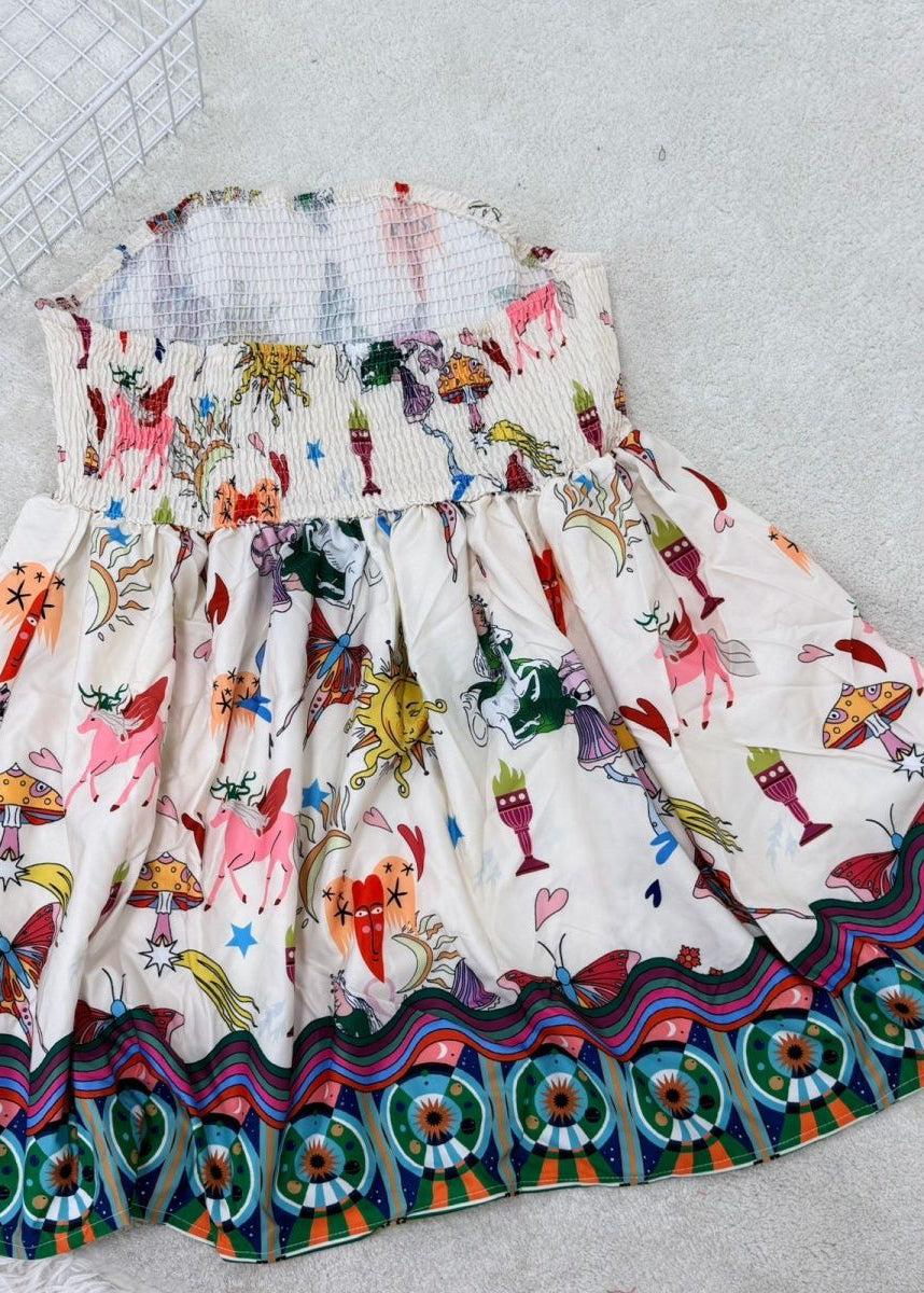 Robe mi-longue à épaules dénudées pour femme style froissé 3