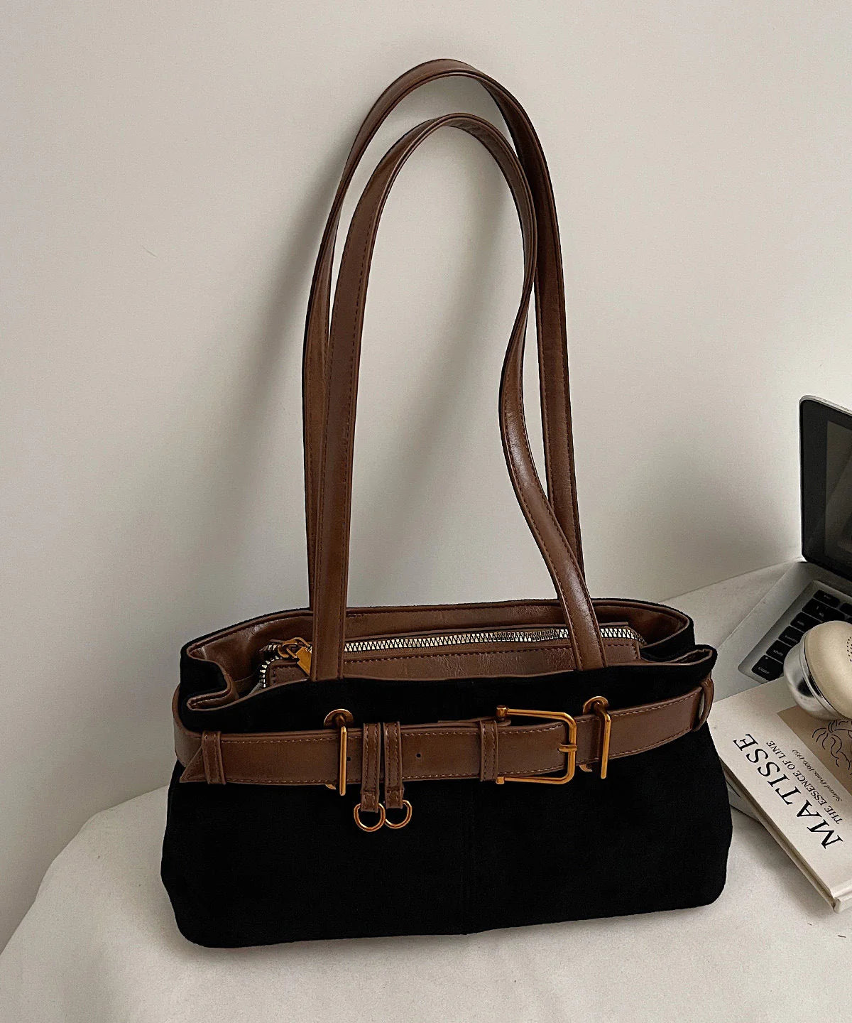 Sac Bandoulière Femme Patchwork Tendance avec Bandoulière Ajustable 1