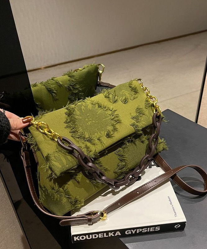 Sac Messager Chic avec Chaîne et Pompon 0