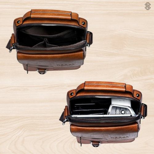Sac à dos en cuir pour ordinateur portable, sac de travail, sac à bandoulière 5