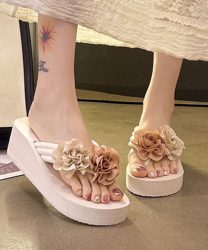 Sandales Femme à Plateforme Design Floral Confortables 2