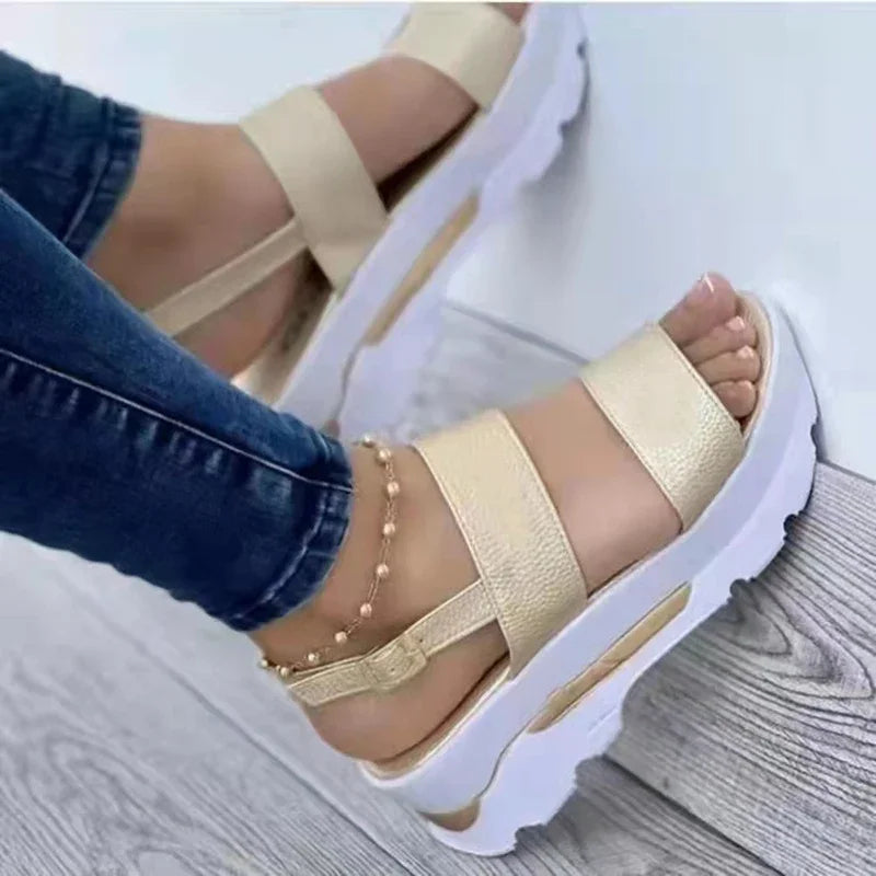 Sandales Femme à Talons Compensés Décontractées 4