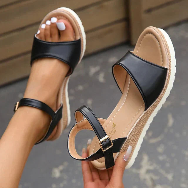Sandales à Talon Compensé pour Femmes Chic 6
