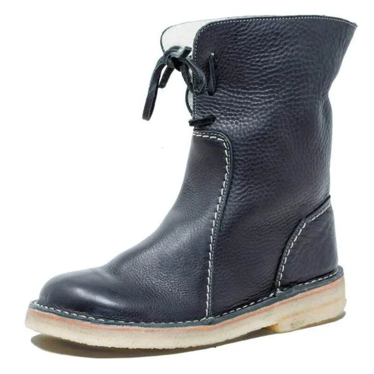 Variant image for Bottes Femme Imperméables en Laine et Cuir pour Hiver-37