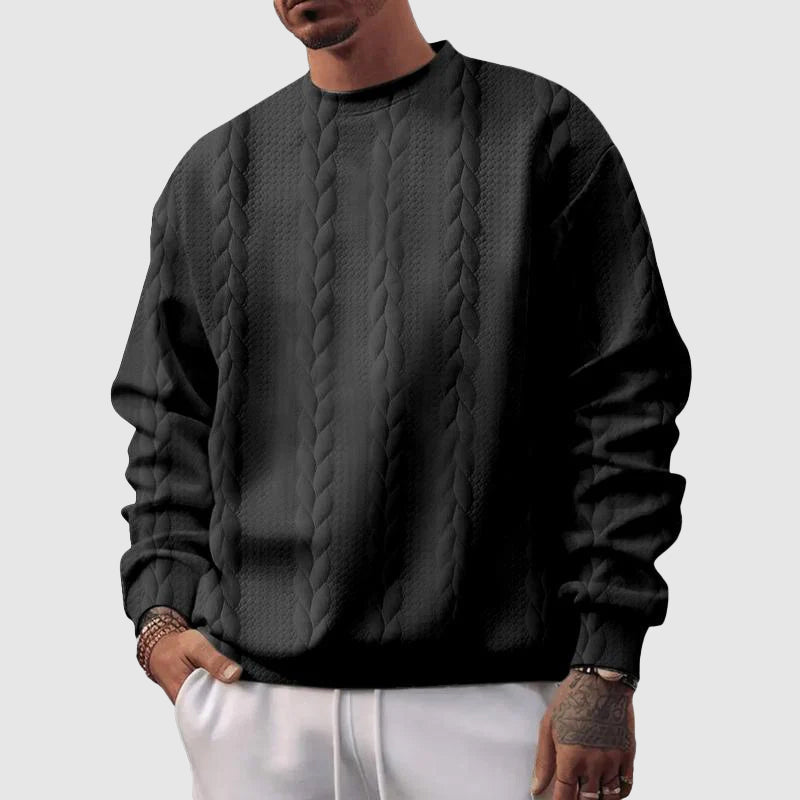 Sweat-shirt Ample pour Homme en Jacquard 2
