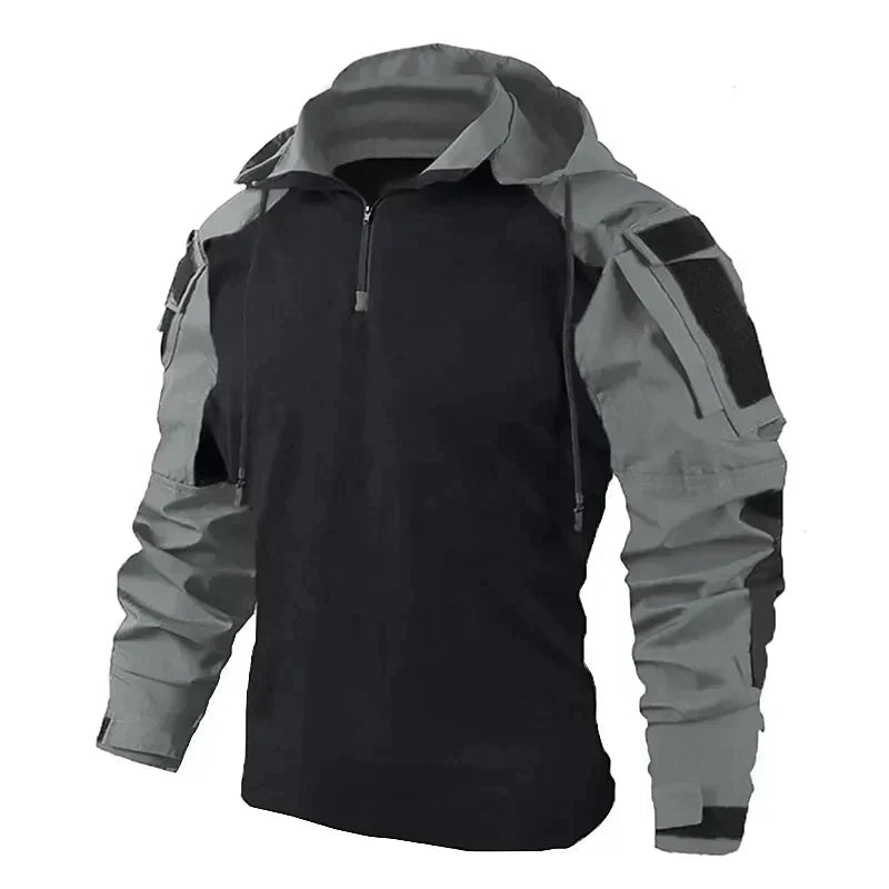 Sweat Shirt Homme Tactique Moderne en Mélange Polyester Coton 1