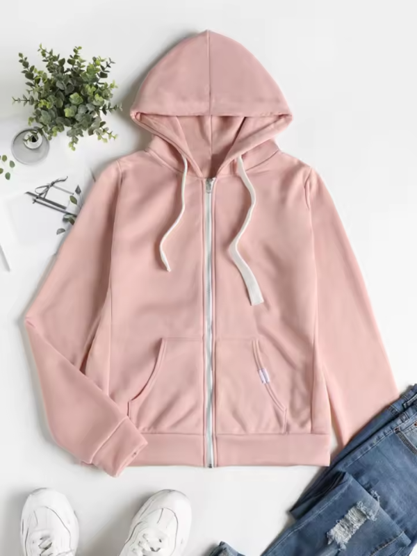 Sweat à Capuche Zippé Femme Confortable 4
