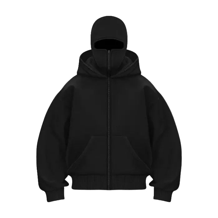 Sweat à Capuche Zippé avec Masque Intégré 4