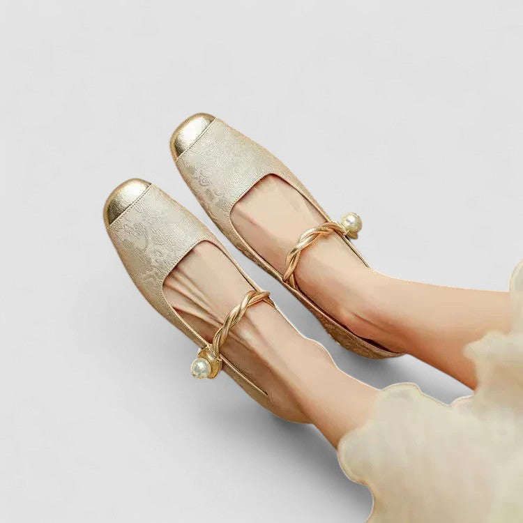 Talons Blocs à Bride Perlée pour Femmes 9