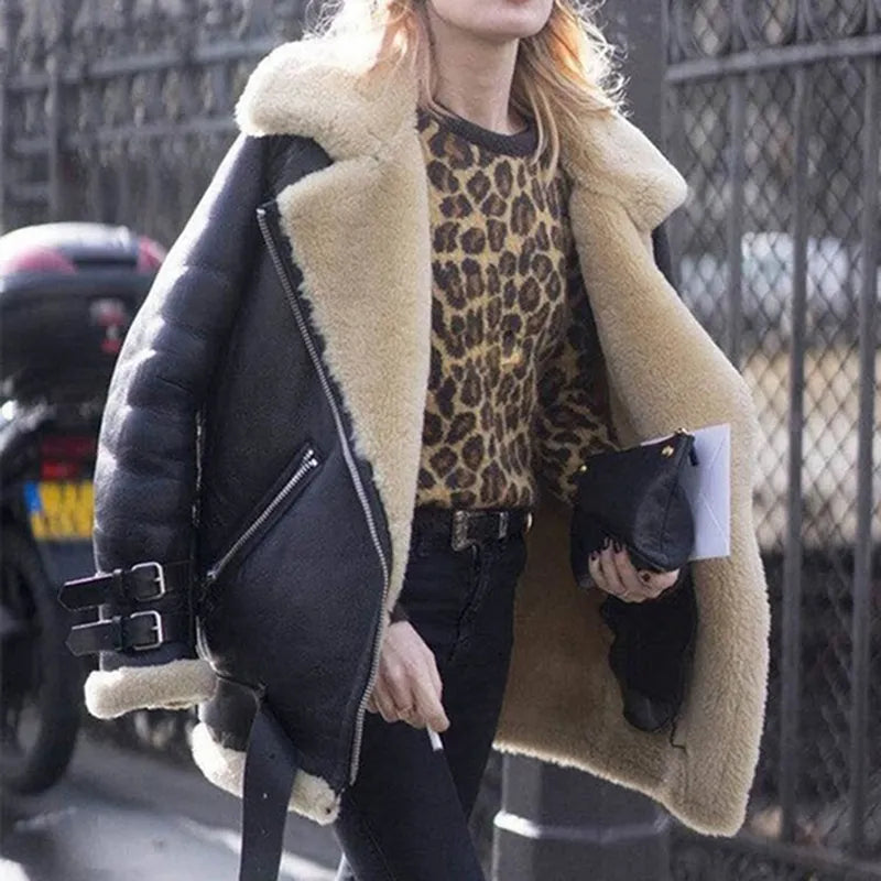 Veste Femme Chic à Boucles avec Ceinture et Poches Profondes 2