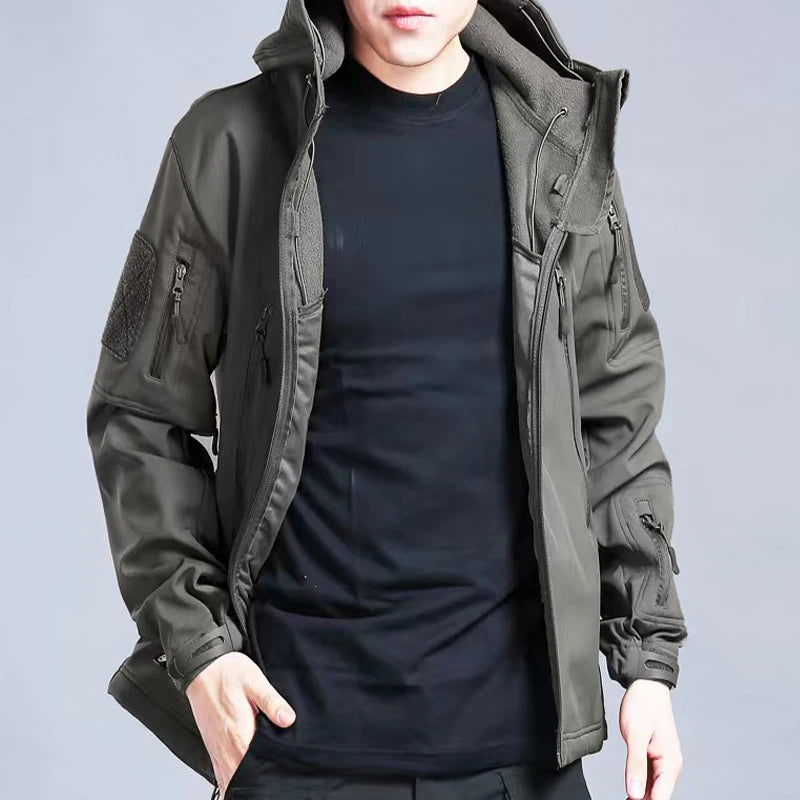 Veste Hiver Homme Imperméable Softshell Avec Doublure Polaire 3