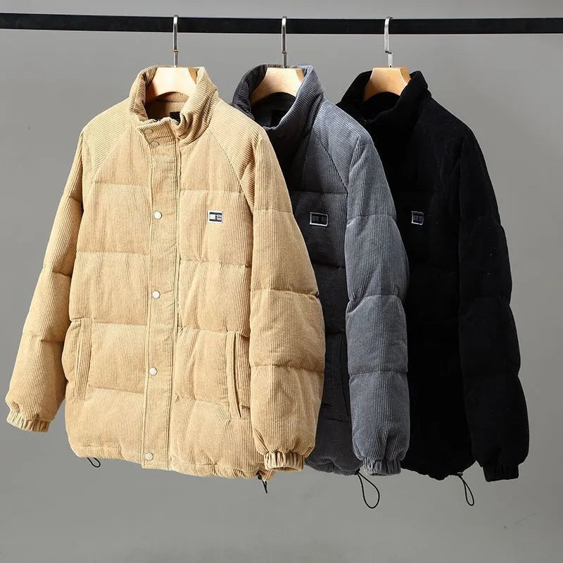 Veste Homme Isolante Décontractée en Velours Côtelé 4