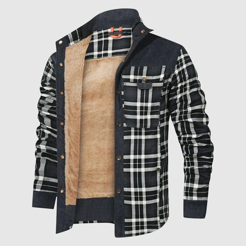 Veste d'extérieur à carreaux pour homme 4