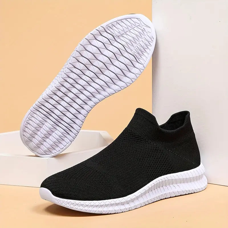 Chaussures pour Hommes Confortables Style Chaussette Tissu Extensible-5