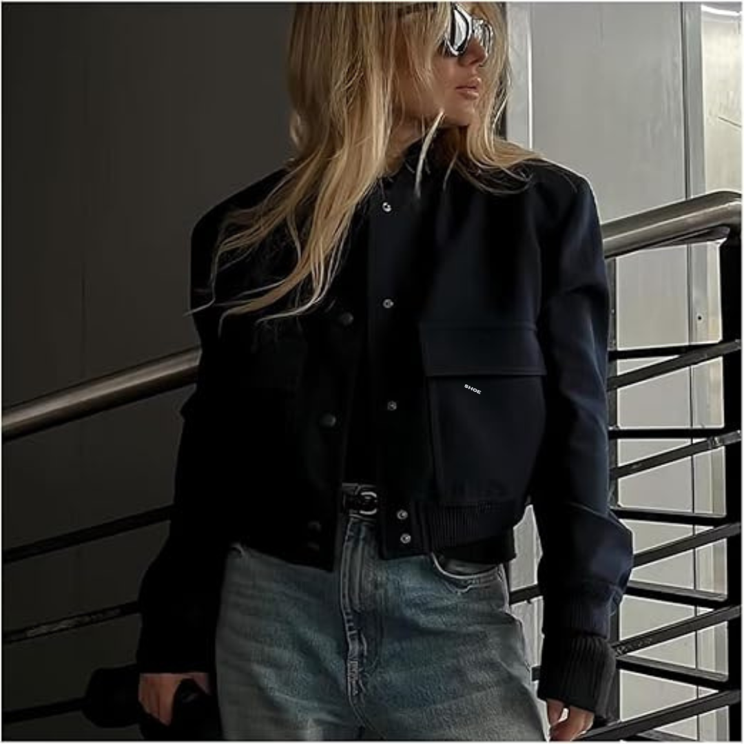 Blouson aviateur court pour femme