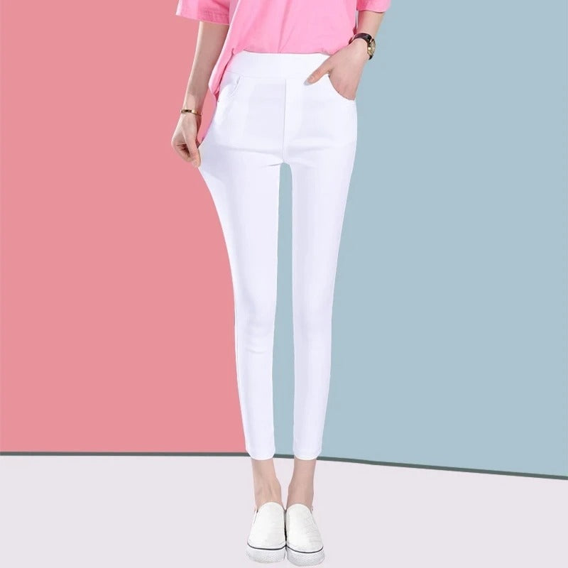 Pantalon skinny extensible décontracté pour femme