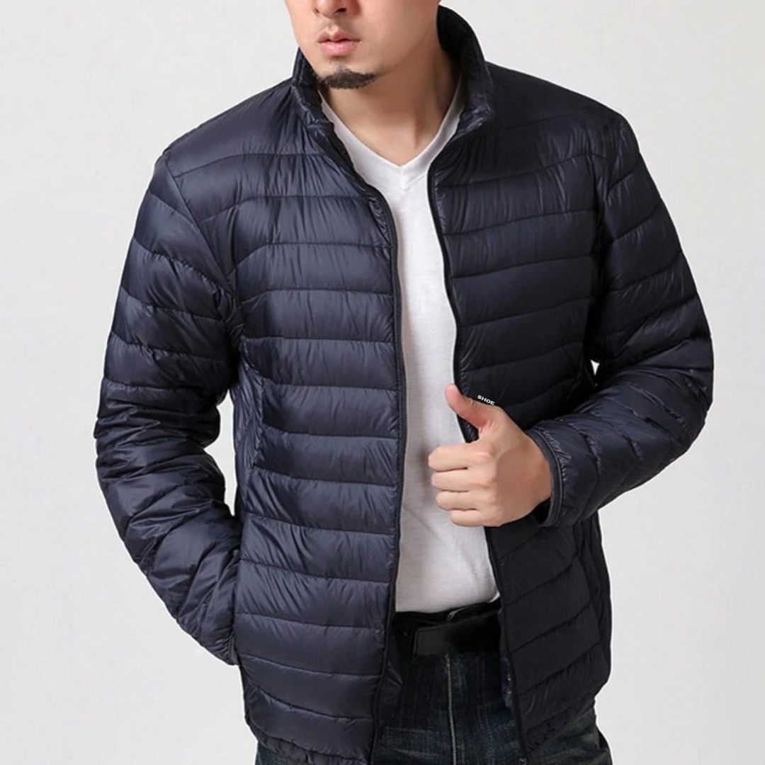 Veste en duvet de canard ultraléger blanche pour hommes