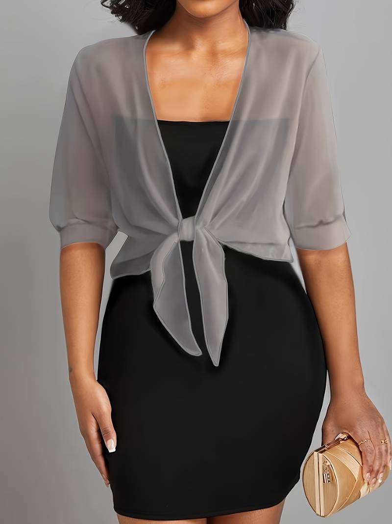 Variant image for Chemisier Femme Chic Ouvert Aéré Tissu Léger-35