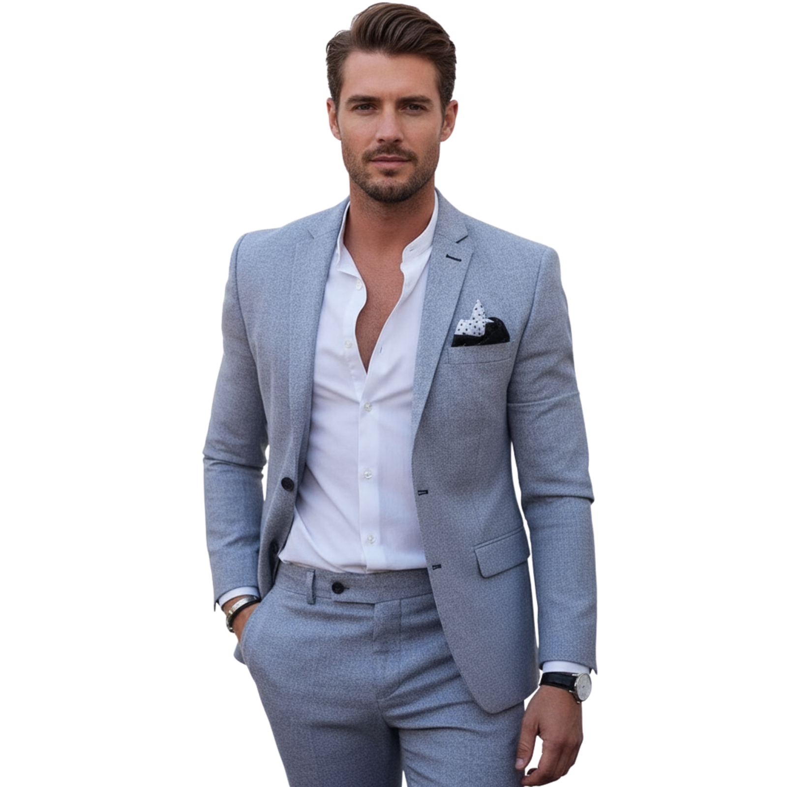 Ensemble 2 pièces pour hommes composé d'un blazer business simple et d'un pantalon