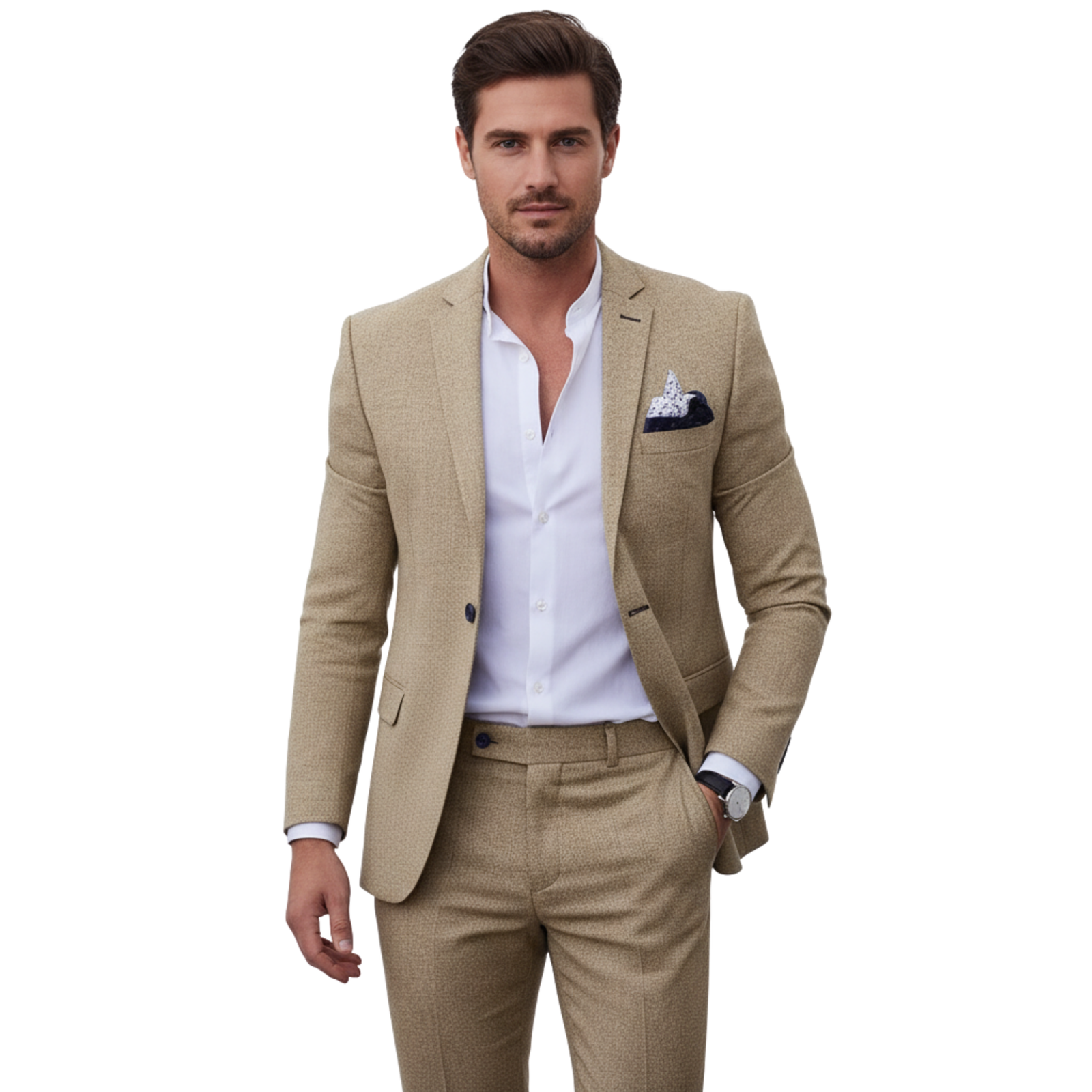 Ensemble 2 pièces pour hommes composé d'un blazer business simple et d'un pantalon